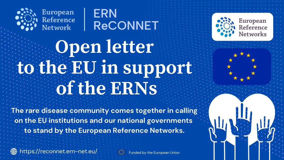 📢 Open letter to the #EU institutions and our #NationalGovernments to stand by the European Reference Networks: @ern_reconnet stands by the other 23 #ERNs n @eurordis 💪 #StrongerTogether 👉 bit.ly/48IbVtI