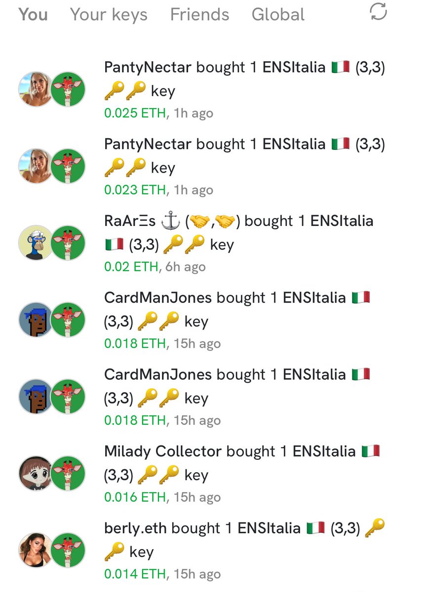 ENSItalia's tweet photo. Don’t sleep on my #friendtech keys

We are the ENS Italian Community 📈

https://t.co/pZvbkAG07A https://t.co/2ulJ1yyWGa