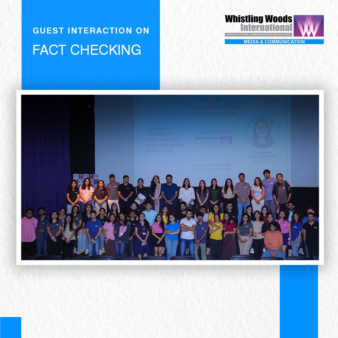 Whistling_Woods's tweet photo. #WWIMediaAndCommunication recently hosted Purnima Suryawanshi, GNI Trainer and Media Literacy Activist, for a workshop on 'Fact Checking'. https://t.co/STIxjyO4LY