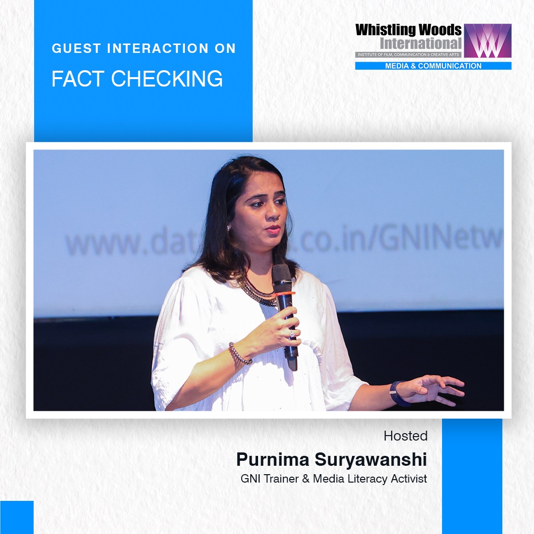 Whistling_Woods's tweet photo. #WWIMediaAndCommunication recently hosted Purnima Suryawanshi, GNI Trainer and Media Literacy Activist, for a workshop on 'Fact Checking'. https://t.co/STIxjyO4LY