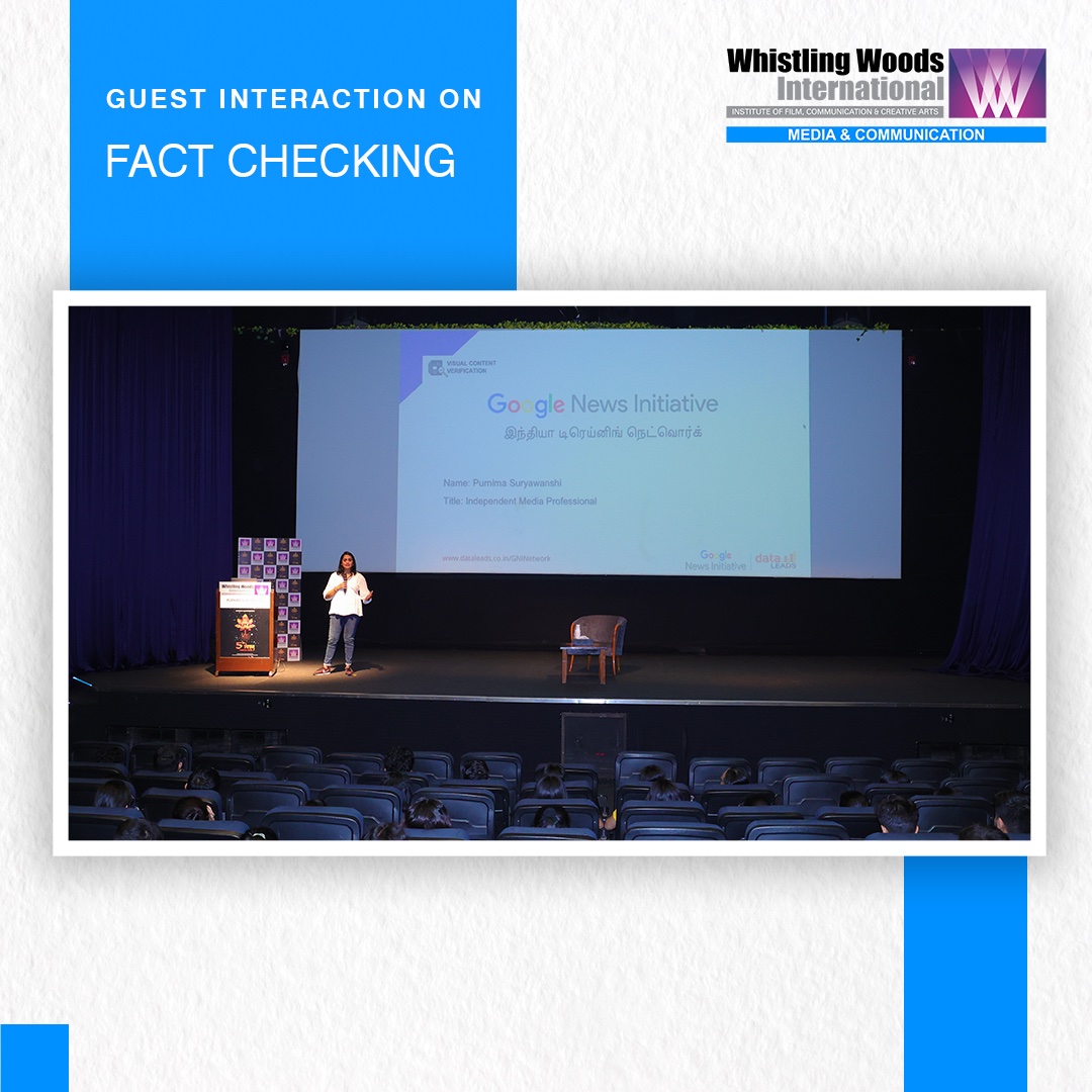 Whistling_Woods's tweet photo. #WWIMediaAndCommunication recently hosted Purnima Suryawanshi, GNI Trainer and Media Literacy Activist, for a workshop on 'Fact Checking'. https://t.co/STIxjyO4LY