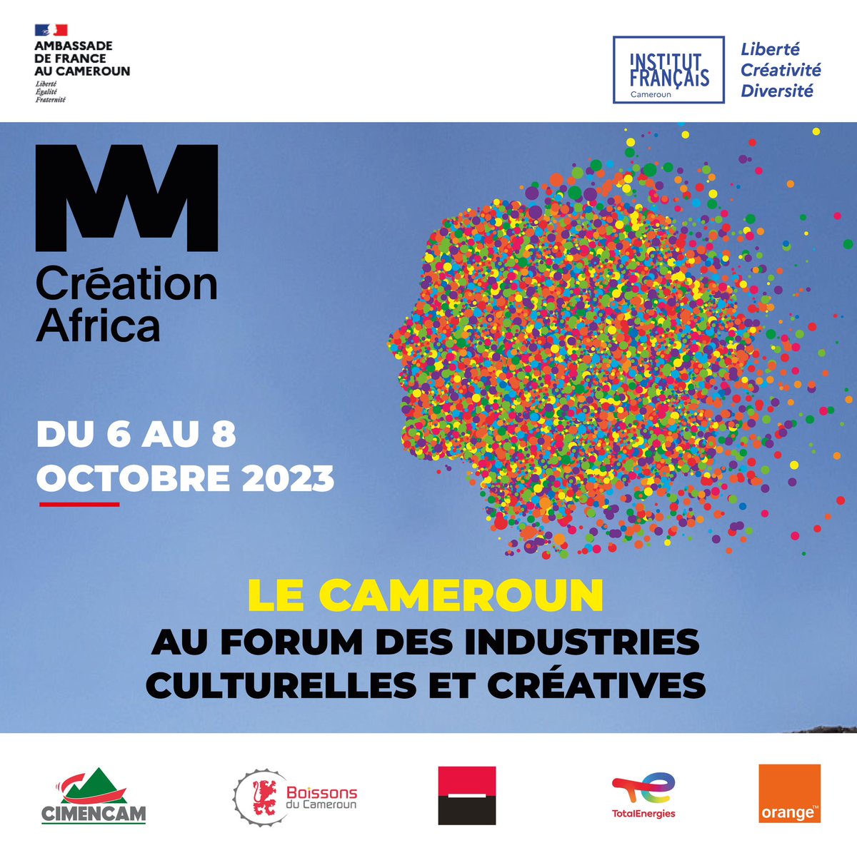 IFCameroun's tweet photo. 🇨🇲 12 entrepreneurs camerounais participent dès demain au forum « Création Africa »

De la bande dessinée au cinéma en passant par la musique, ils sont issus de plusieurs domaines et prendront activement part au 1er forum dédié aux industries culturelles et créatives à Paris. https://t.co/gMAoVAiWkM