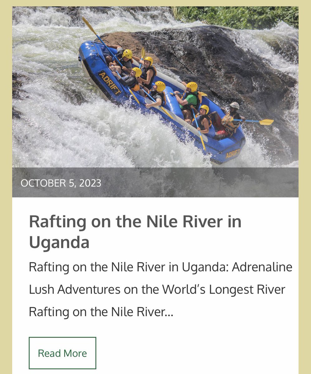 ebstours123's tweet photo. White Water Rafting is one of the highlights for any adventure trip in Uganda, our blog on the website contains everything you would love to know about it! 

https://t.co/0W0MK60kGu

#rafting #adventuretrips https://t.co/S828PWwheh