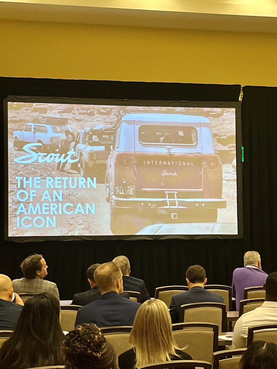 SCManufacturers's tweet photo. It's a packed house at the SC Manufacturing Summit as we dive into the return of an American icon with Scott Keogh of Scout Motors Inc!
#SCMfgSummit https://t.co/g0Va6E8TTy
