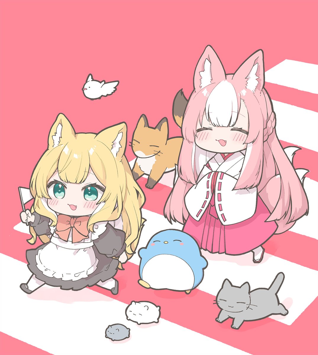 「ちゅねちゅね #天狐の日だしTLを狐で埋める 」|神吉李花☪️🐧のイラスト