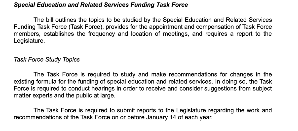Why has the Special Education task force required under SB 113 not met? #ksleg #ksed