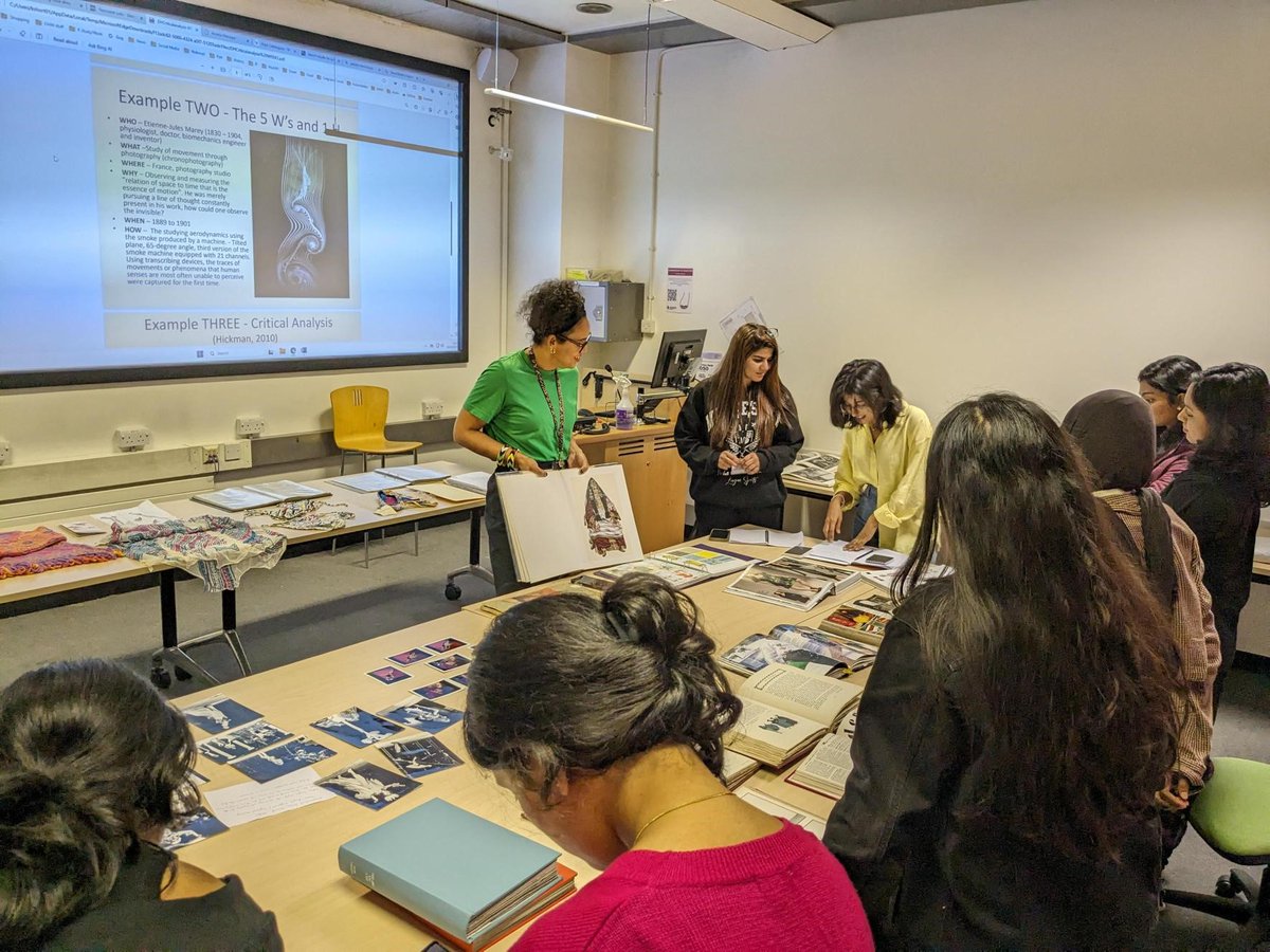Celebrating the work of all teachers/educators on #WorldTeachersDay 👏🏽🏅Below, a fab session from this morning examining our #fashion resources with <a href="/DavinaHawthorne/">Davina Hawthorne</a>'s postgrad students ❤️

<a href="/DMUforlife/">DMUforLife</a> <a href="/dmuleicester/">dmuleicester</a> @Librarydmu <a href="/explorearchives/">Explore Your Archive</a> #dmufashion #WorldTeachersDay2023