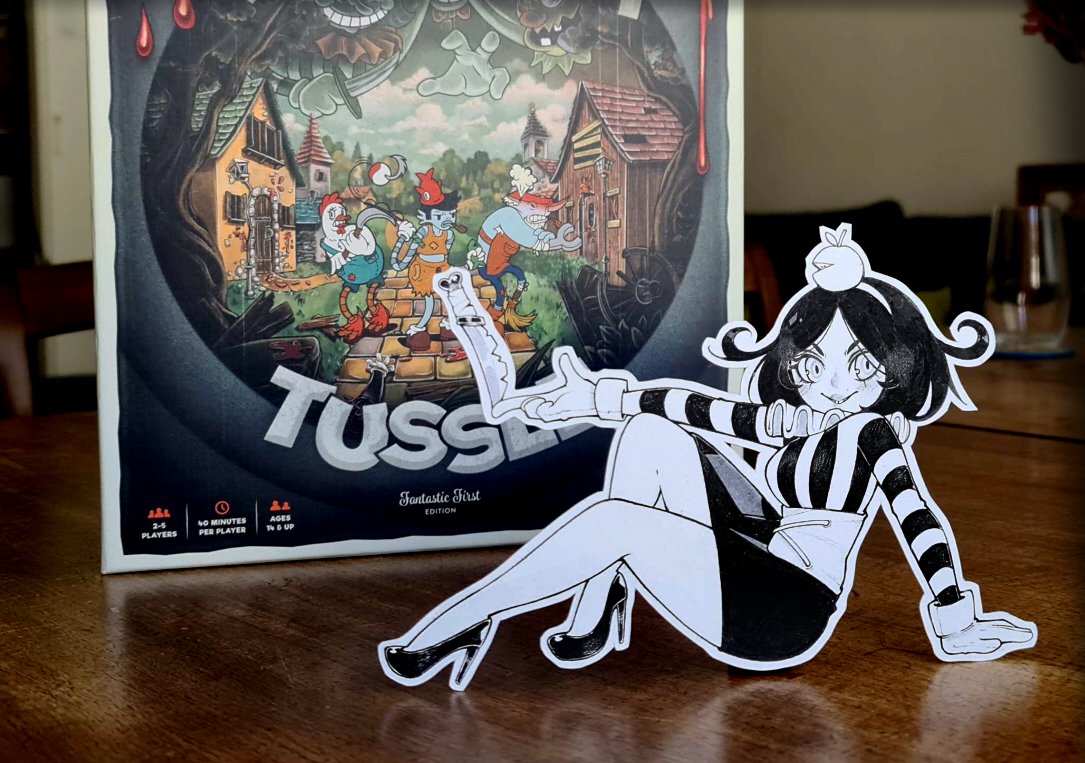 #Inktober - BoardGames x Ladies vol.2  
#05 - Townsfolk Tussle