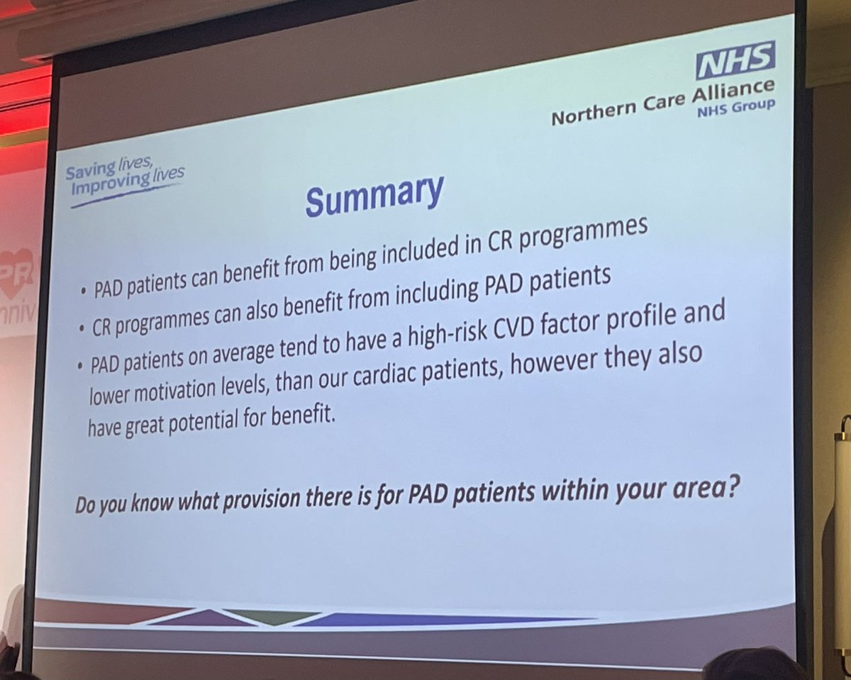 ACPICR (@acpicr) on Twitter photo Excellent presentation by <a href="/ExerciseAndrew/">Andrew Battersby</a> on incorporation of those with PAD 🦵 in CVPR programmes #BACPR2023 Excellent presentation by <a href="/ExerciseAndrew/">Andrew Battersby</a> on incorporation of those with PAD 🦵 in CVPR programmes #BACPR2023