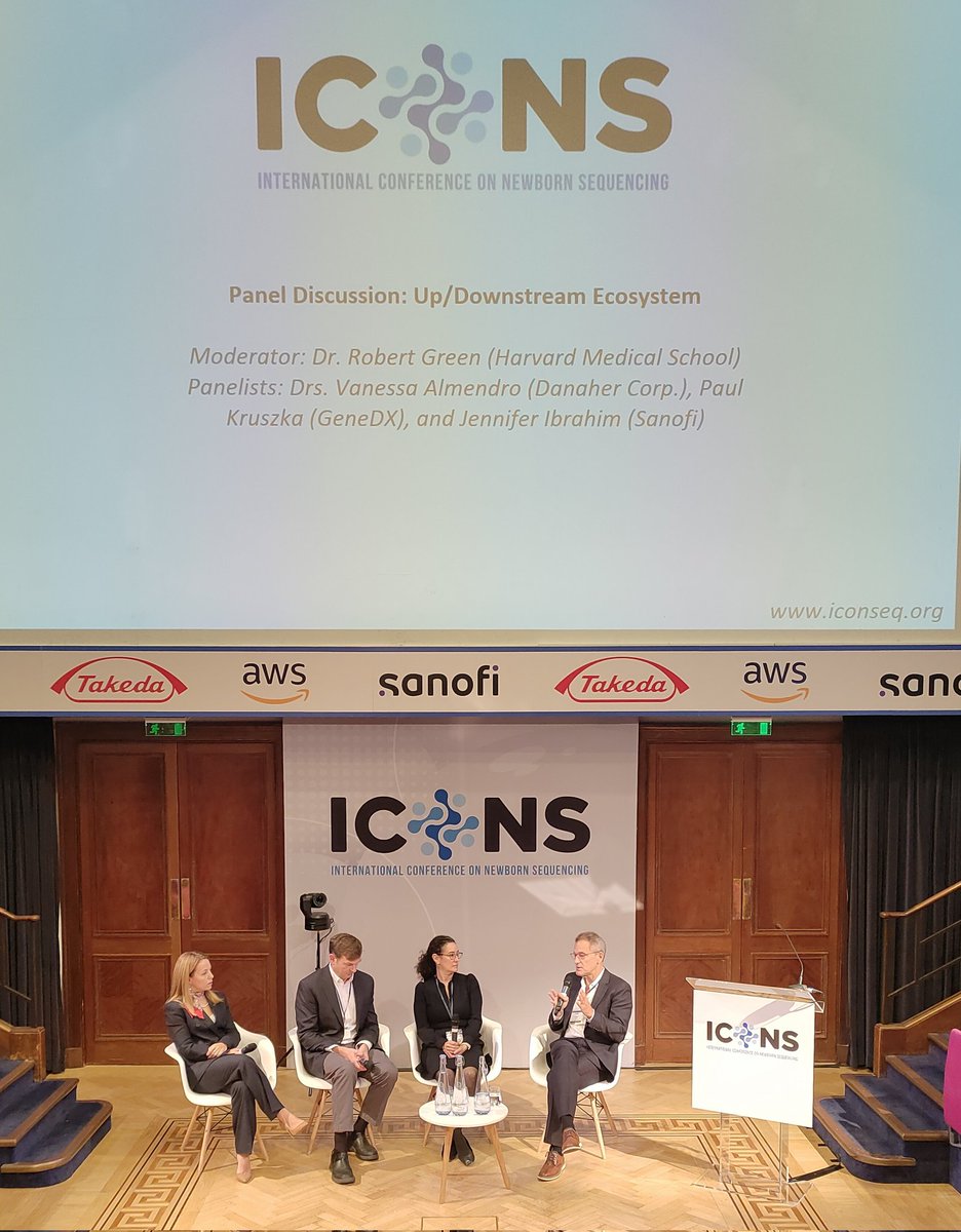 ICoNS (@iconseqorg) on Twitter photo Panel 2: Up/Downstream Ecosystem.
Moderator: Dr. <a href="/RobertCGreen/">Robert C. Green</a> (<a href="/ICoNSeqOrg/">ICoNS</a> Co-Chair & Director <a href="/Genomes2People/">Genomes2People</a>)
Panelists: Dr. Vanessa Almendro/Danaher Corp, Dr. Paul Kruszka/GeneDx, Dr. Jennifer Ibrahim/Sanofi, TBD.
#ICoNS23 Panel 2: Up/Downstream Ecosystem.
Moderator: Dr. <a href="/RobertCGreen/">Robert C. Green</a> (<a href="/ICoNSeqOrg/">ICoNS</a> Co-Chair & Director <a href="/Genomes2People/">Genomes2People</a>)
Panelists: Dr. Vanessa Almendro/Danaher Corp, Dr. Paul Kruszka/GeneDx, Dr. Jennifer Ibrahim/Sanofi, TBD.
#ICoNS23
