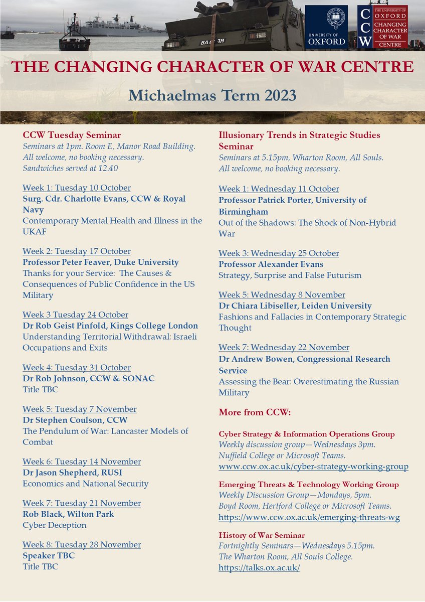We've got a packed seminar schedule for the coming term! See our website for full details: ccw.ox.ac.uk/events