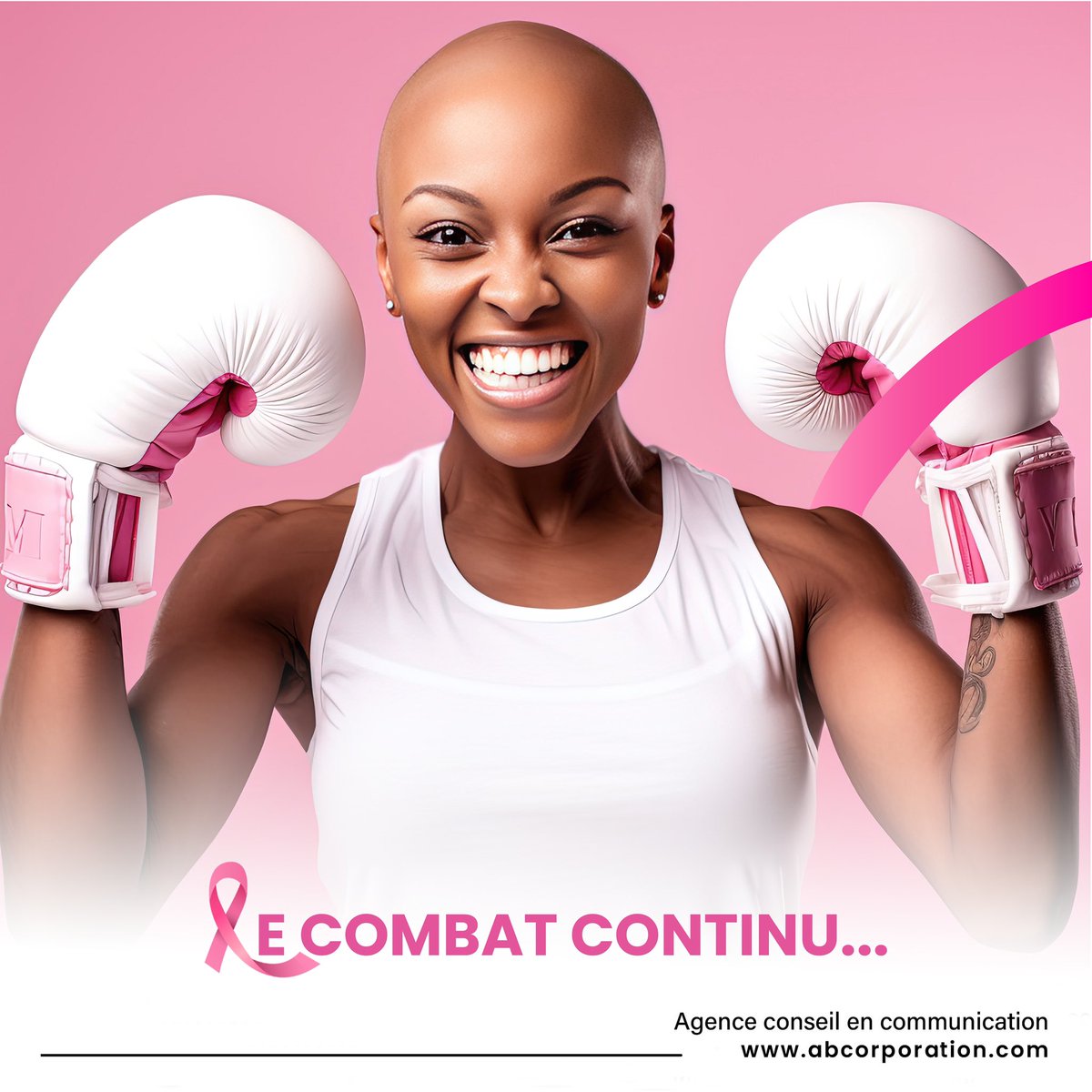 La lutte ne s'arrête pas 💪🏿
#ABcorporation #Agencedecommunication #Cancerdusein #OctobreRose #Sensibilisation #Senegal