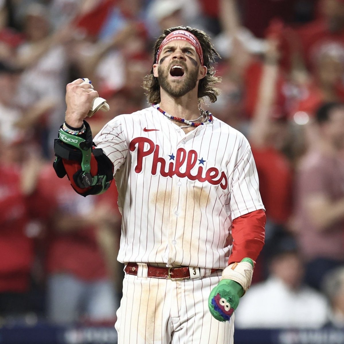 Bryce Harper got a reputation as a dirtbag because he *checks notes* came up at 19, had fun playing baseball, and took exception to getting drilled by fastballs

Then the Phillies gave him $330M, and five years later he’s become the face of maybe the most likable team in baseball