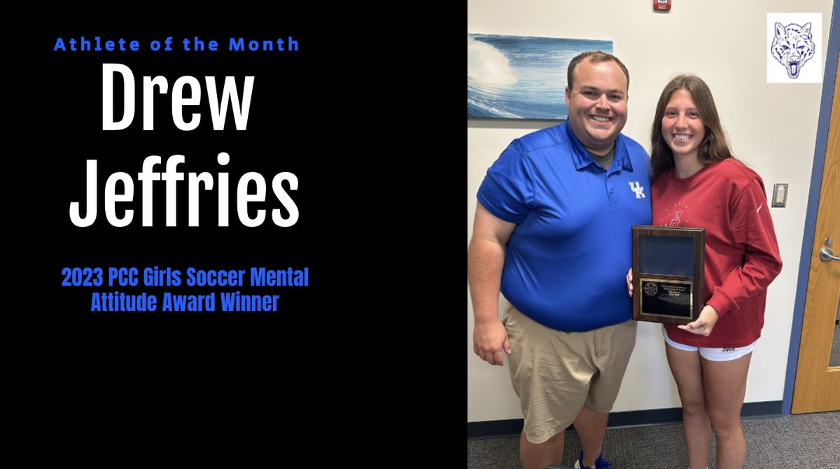 Congratulations to Drew Jeffries on winning not only our September Athlete of the Month but also the 2023 PCC Girls Soccer Mental Attitude Award.