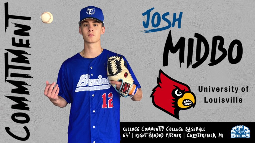 ⚾️🐻🔥 ANOTHA ONE! 

Huge congratulations go out to @joshmidbo for his commitment to @theACC’s University of Louisville Baseball. 

Josh is a freshman, and Gold Key Scholar for the Bruins. Look to see big things from him this spring. #NextLevelBruins #BruCru @BaseballKellogg