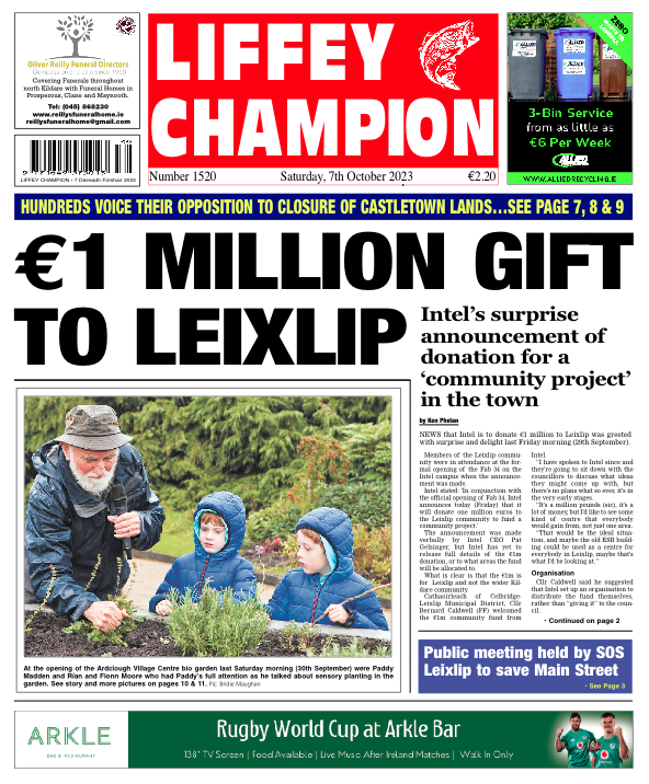 Residents 'woken up' by M4 night-time diversions into Leixlip. Ken Phelan reports in the latest edition of the CHAMPION.