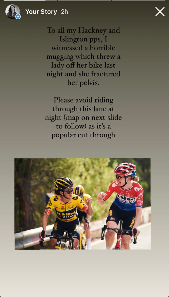 FYI I've just heard from a resident about a horrible incident on the bike lane in front of Hackney City Farm on Hackney Road. Please be careful and maybe don't use this lane for now. Police investigating.