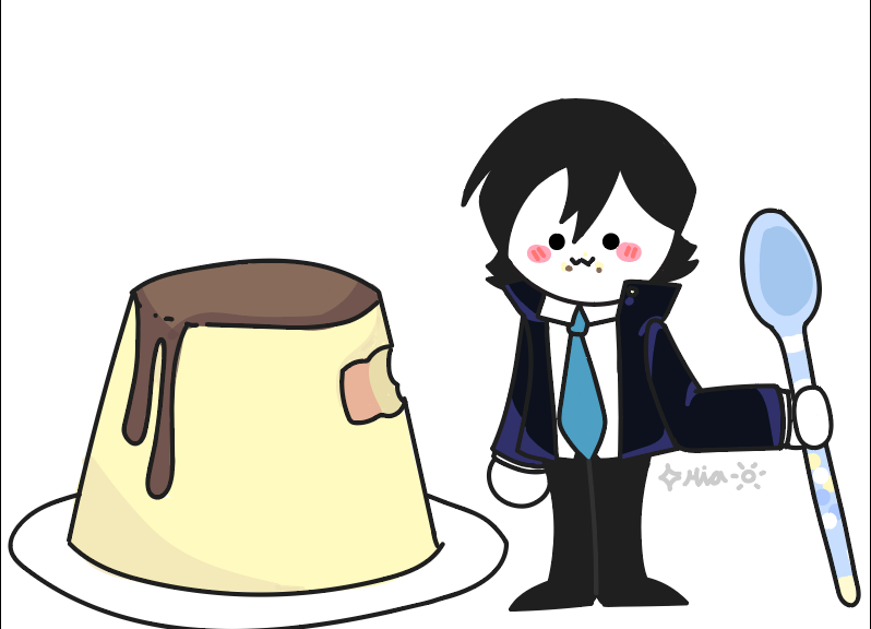 Katsune_Mia's tweet photo. "A bite of Custard Pudding ^^"
#Qorytroublemaker
[Dialog on ALT :>] https://t.co/zOINs8wC4N