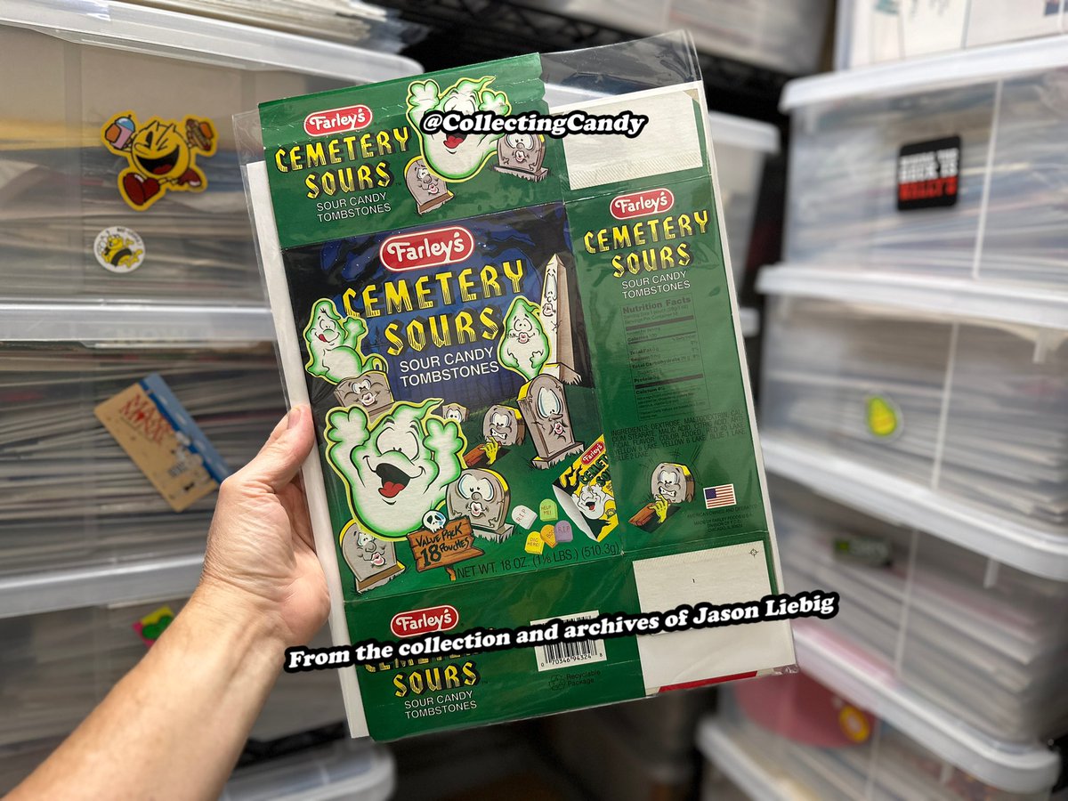 Collectingcandy's tweet photo. Taking it back to the early 90s with Farley’s “Cemetery Sours” sour candy tombstones! 🪦
What kid doesn’t want to eat tombstones? I don’t wanna know that kid. 😜
Not nearly as fun as a candy skeleton, but candy tombstones are good by me!
#90snostalgia #90scandy #halloween https://t.co/hPv2aMBbUJ