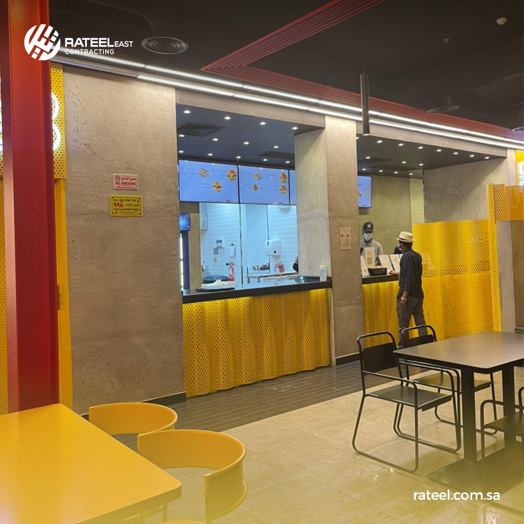 أصـل البـــرقـر 🍔
محـافـظة الــدرب 📍
مشروع تشطيبات 👀

من أعمالنا في #رتيل_الشرق تم تنفيذه وفق الوقت المحدد وتجهيز المطعم بالتصميم الملائم ✔️

اطلب خدمتك الآن 
rateel.com.sa