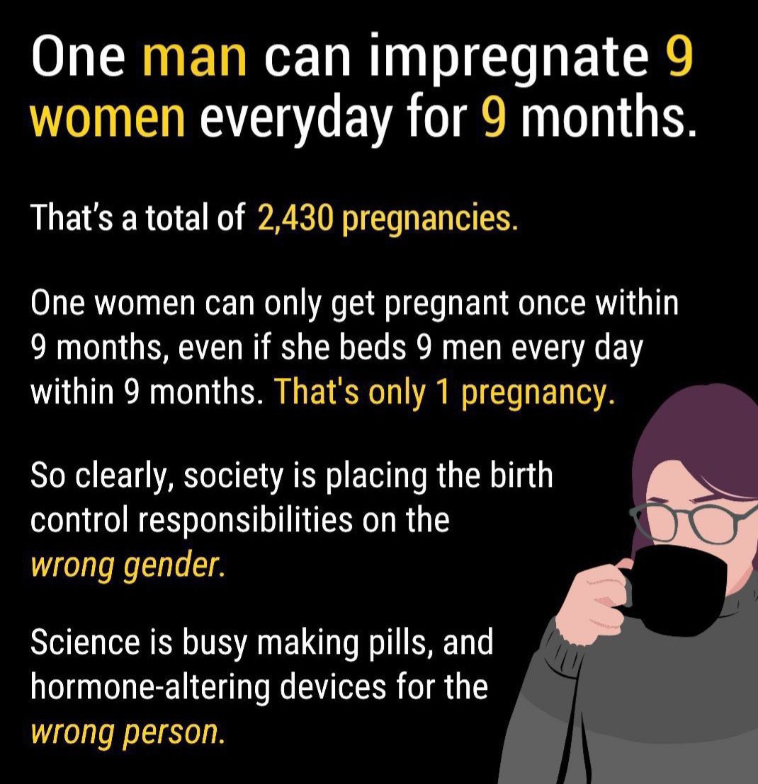 StinkyGrrrlz's tweet photo. @jerbenn @melJsaysso @doglovergirl07 @KristanHawkins 1 spontaneous abortion, 3 pregnancy scares, allergies to spermicides/condoms (him too), years of BC all while BEGGING for a tubal from 18 into my 30s. #Responsible
Why not just get your uninvited nose out of our collective vaginas and go DEMAND to #ControlTheScrots! https://t.co/nWiGzepRSl