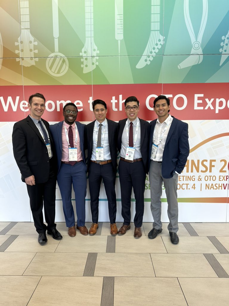 matthew_lin_md's tweet photo. Thank you @AAOHNS for the opportunity to present our work at #OTOMTG23. It was great catching up with friends, making new ones, exploring Nashville’s food scene, and learning a lot along the way! @uscohns #otomatch2024 #otomatch https://t.co/UCSZUDn5bZ