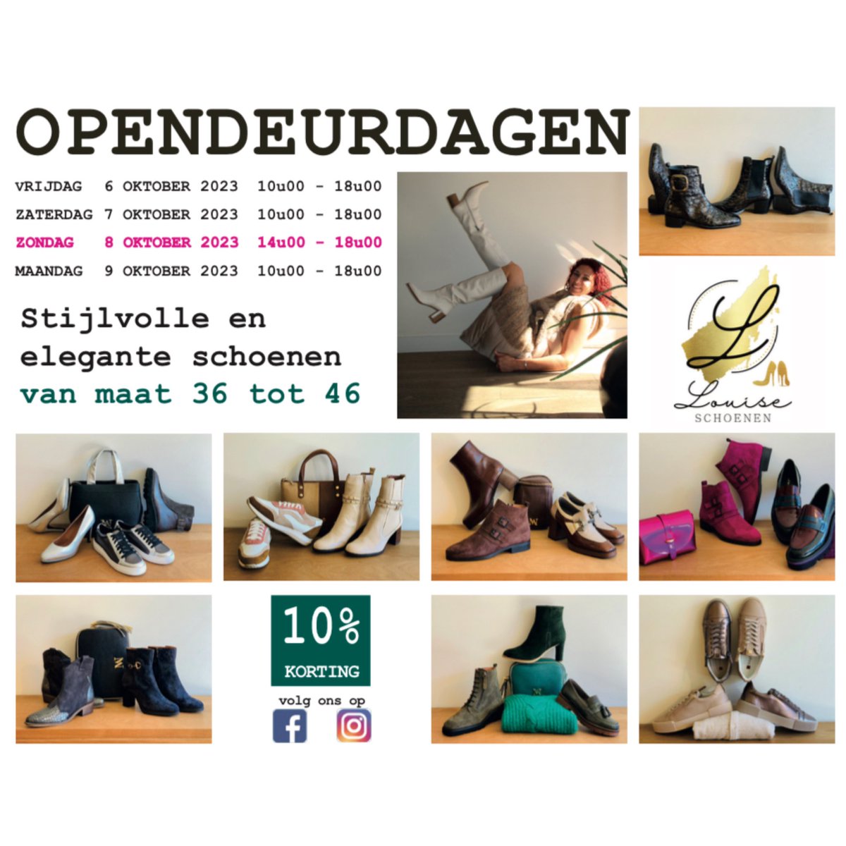 Whoop whoop! 🤩
Vanaf morgen tem maandag gooien we onze deuren open 🥳
Wat mag je verwachten? 🤔
👉🏼10% korting🤑
👉🏼een leuk geschenkje 🎁
👉🏼een snoepje 🍬 en een drankje 🥂
👉🏼prachtige collectie schoenen 👠🥿👟👡👢 natuurlijk!
Tot binnenkort🤗
#louiseschoenen #elegantievanformaat