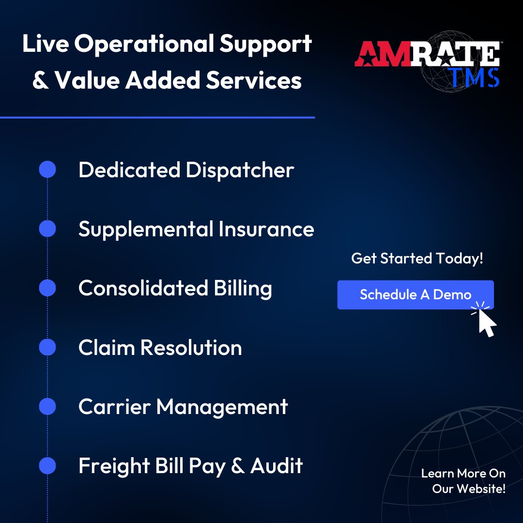 AmwareCompanies's tweet photo. AmRate TMS isn't just a software; it extends beyond digital functionality. What truly sets us apart are the value-added services offered by our dedicated live support team. #TMS #logisticspartner #livesupport https://t.co/P39nGROTXN