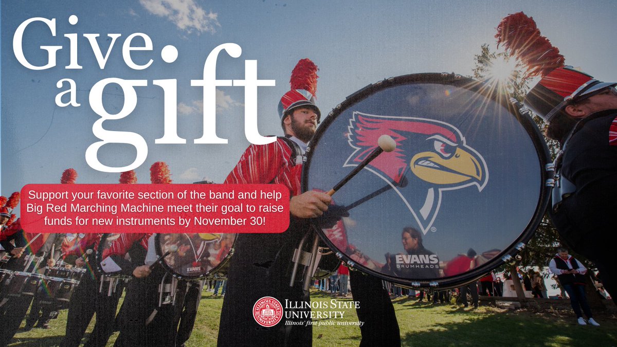 Illinois State (@illinoisstateu) on Twitter photo Help nearly 400 Redbirds march on the field this year. Your gift to <a href="/isubrmm/">ISU Big Red Marching Machine</a> will give our Redbirds the best experience possible with new instruments! Donate today:
hatch.illinoisstate.edu/pages/brmm-202… Help nearly 400 Redbirds march on the field this year. Your gift to <a href="/isubrmm/">ISU Big Red Marching Machine</a> will give our Redbirds the best experience possible with new instruments! Donate today:
hatch.illinoisstate.edu/pages/brmm-202…