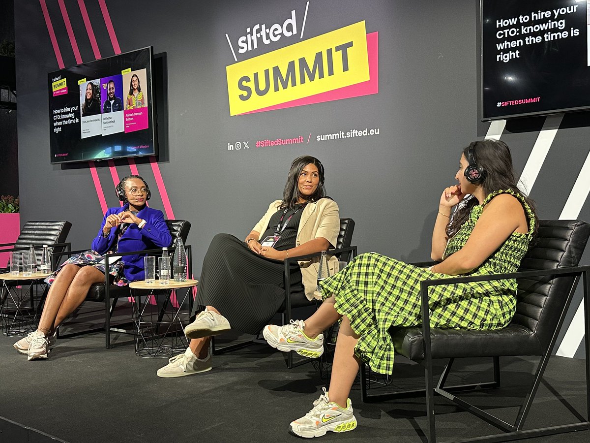 When should you hire a CTO, where do you find the right fit and what’s the real difference between a CTO and a Head of Eng? I loved discussing these topics with @thabsmotsoaledi and <a href="/anisahob/">Anisah Osman Britton MBE</a> at the @siftedeu Summit today!