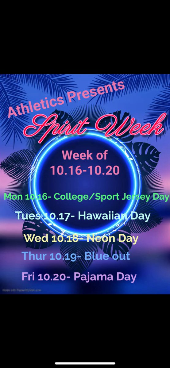 Spirit week….slowly approaching!  Go Cougars!