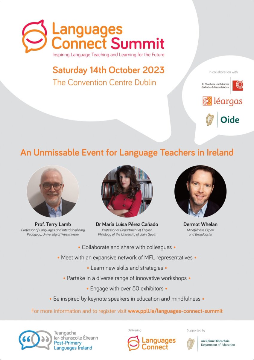LanguagesPathw1's tweet photo. Very proud to be part of this event!
See you Saturday 👏🎉🤩
#Languages #EducationMatters #workshops #free #TY #Dublin https://t.co/WaOuXCniuU