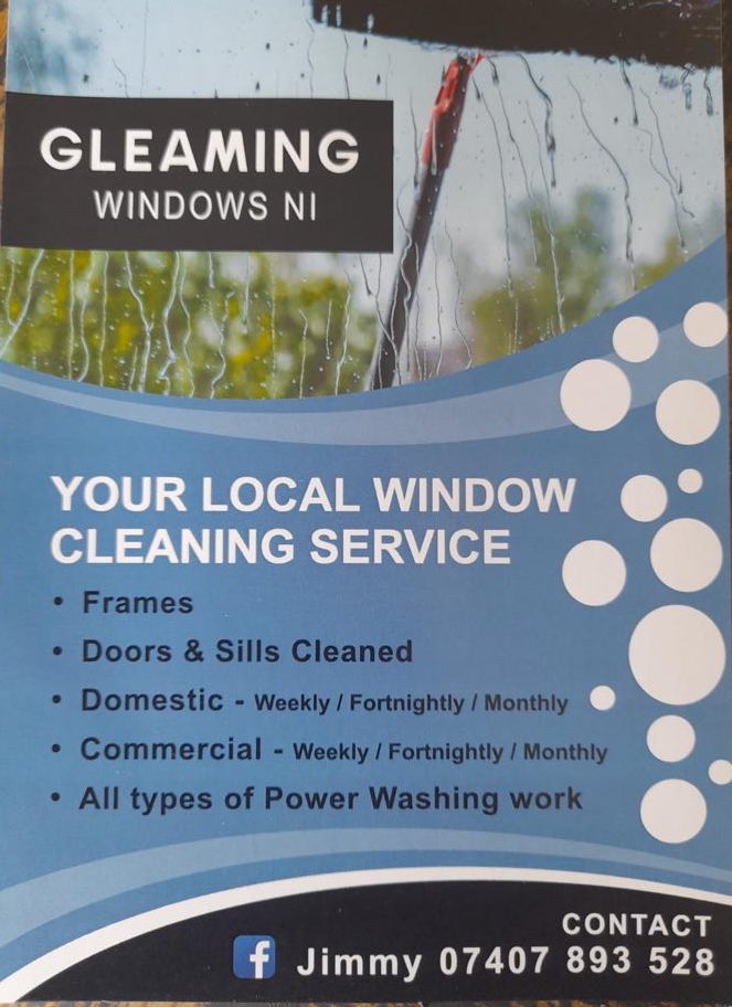 PortstewartFC's tweet photo. This Saturdays matchball sponsor is Gleaming Windows NI.
We thank you for your sponsorship and support.
See flyer and video below for the services Jimmy at Gleaming Windows NI provides.
#seahawkfamily
🩵 https://t.co/No2A2an5Eu