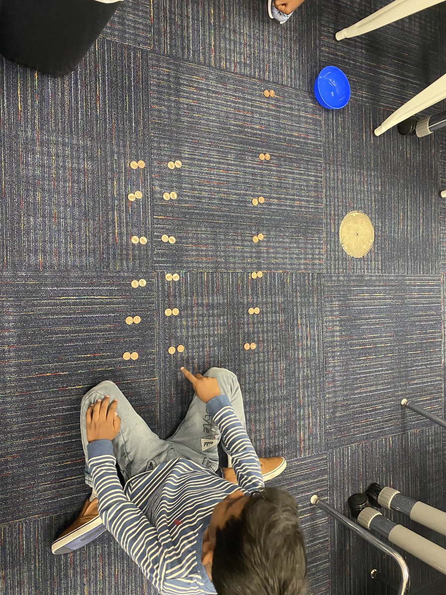 Using pennies to count by 2’s and 5’s to 50! #OCTAllStars