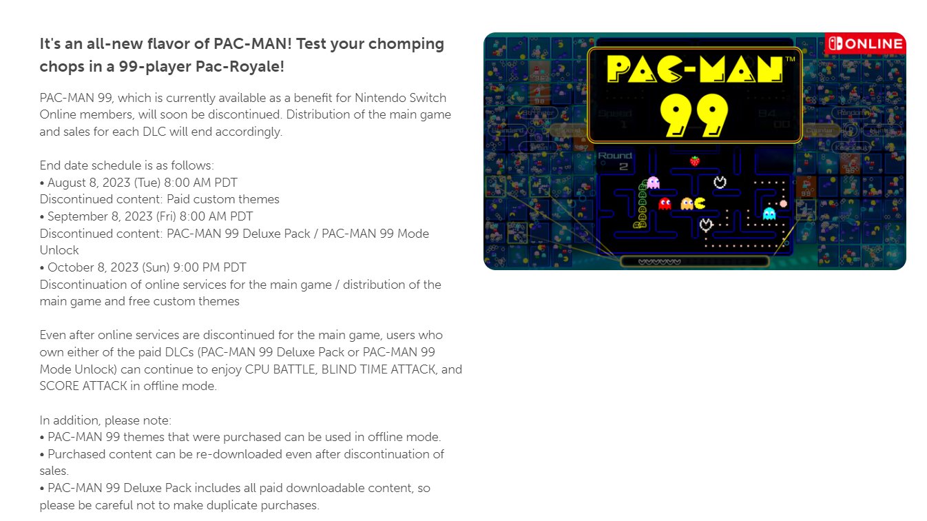 Pac-Man 99' release time, end date, trailer, DLC, and more details