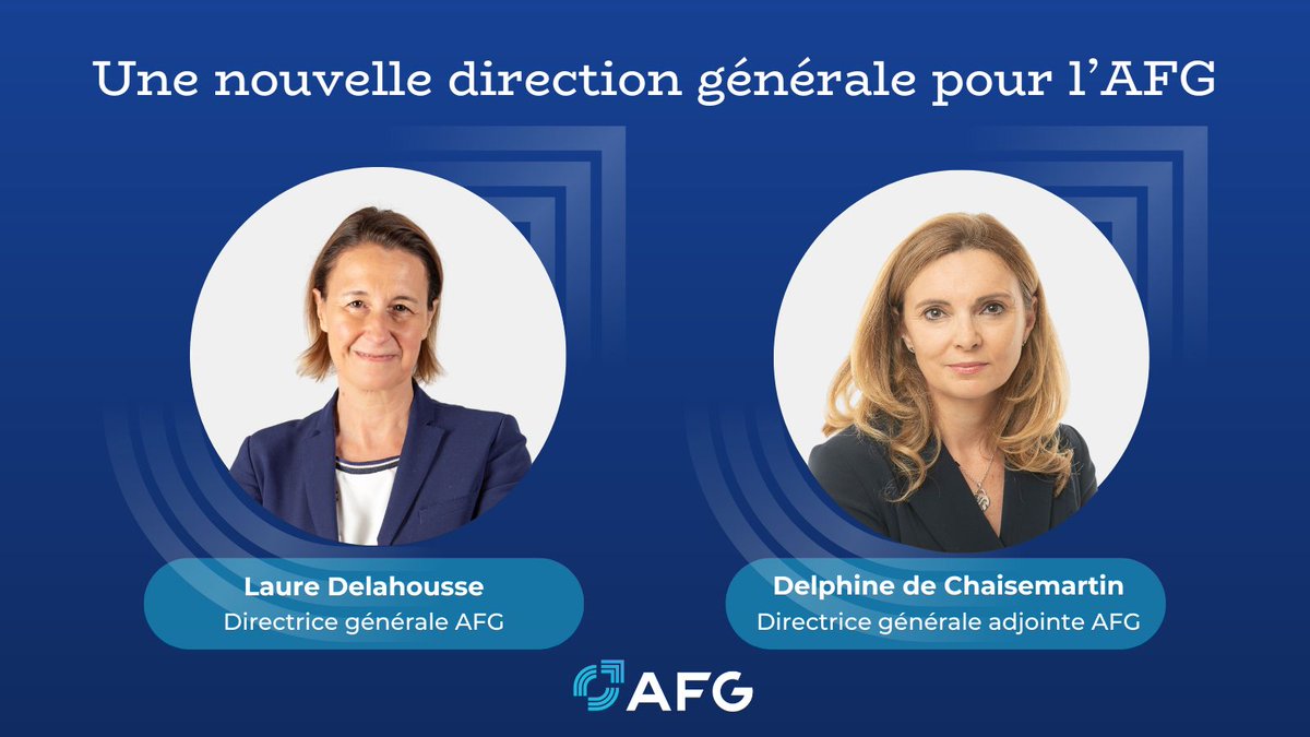 📢Nouvelle direction générale pour l’AFG | Félicitations à Laure Delahousse nommée directrice générale et à Delphine de Chaisemartin directrice générale adjointe

En savoir plus➡afg.asso.fr/afg-document/c…

#finance #assetmanagement #epargne #investissement