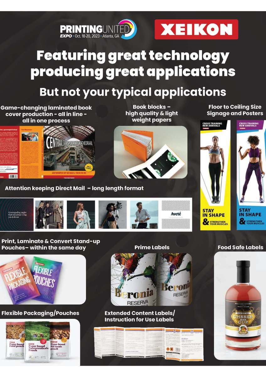 Join us at our #PRINTINGUnitedExpo booth in Hall B, #14057.
Ft. great technology producing great applications!
- Game-changing laminated book cover production
- Signage & Posters
- Flexible Packaging/Pouches
- Food-safe Labels
- ...

Register here for free prue23.nvytes.co/prue23/inv/430…