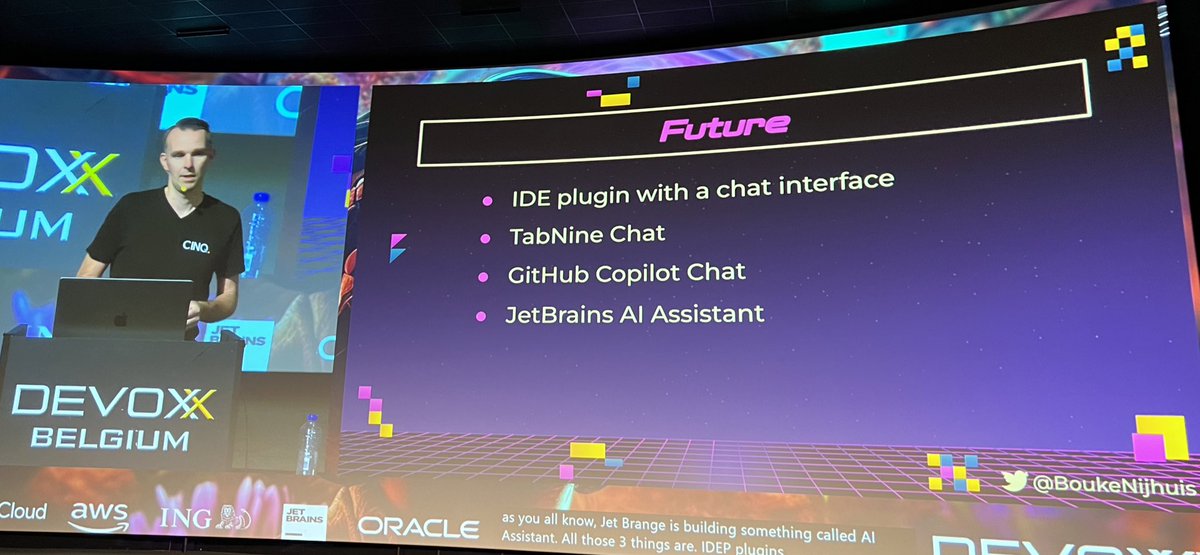 KoTurk77's tweet photo. What will the future will bring us if we look at code and AI by @BoukeNijhuis #devoxx https://t.co/odqbwA2aK9