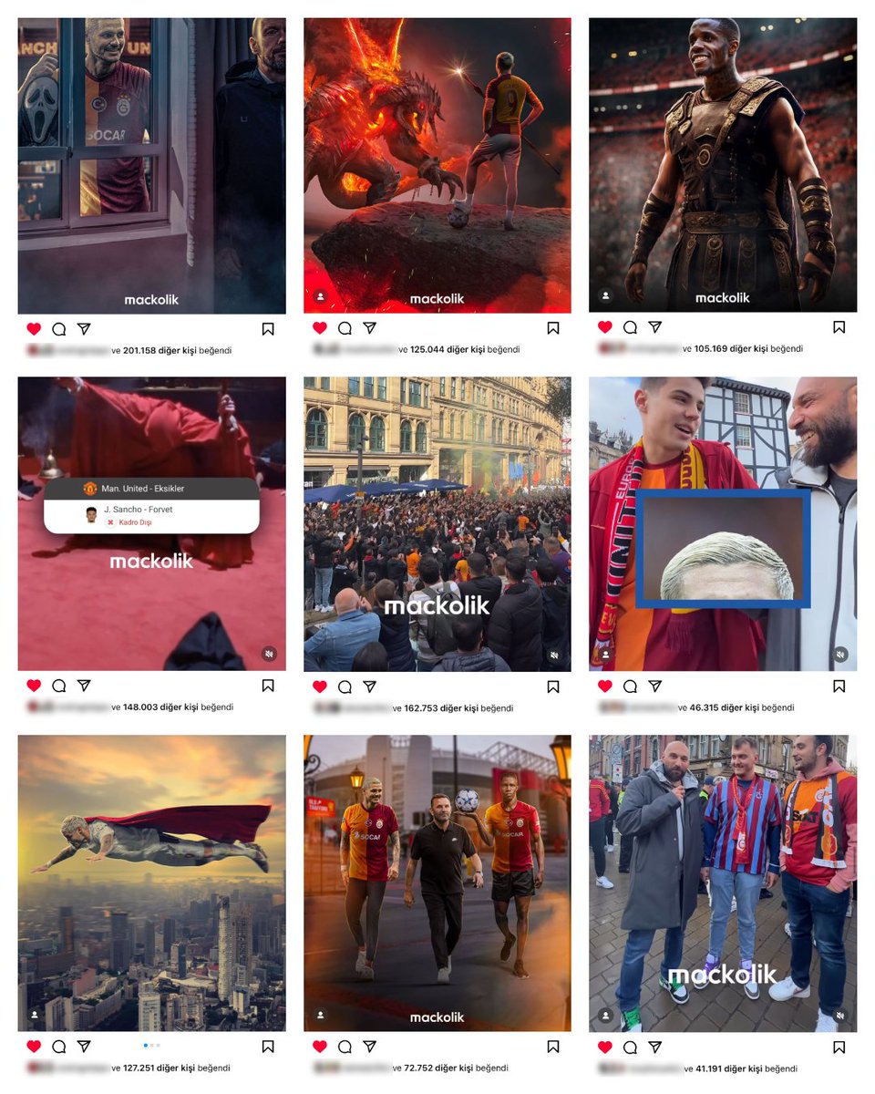 Tek post, 200 bin beğeni 🔥

Tüm özel içerikler ile 1 milyon üzeri beğeni 🔥

<a href="/mackolik/">mackolik</a> Instagram'ı, Galatasaray'ın Manchester United'ı devirdiği günü olağanüstü geçirdi.

En yaratıcı içerikler ile takımlarımızı desteklemeye devam edeceğiz.

Sevginiz için teşekkür ederiz 📲💙