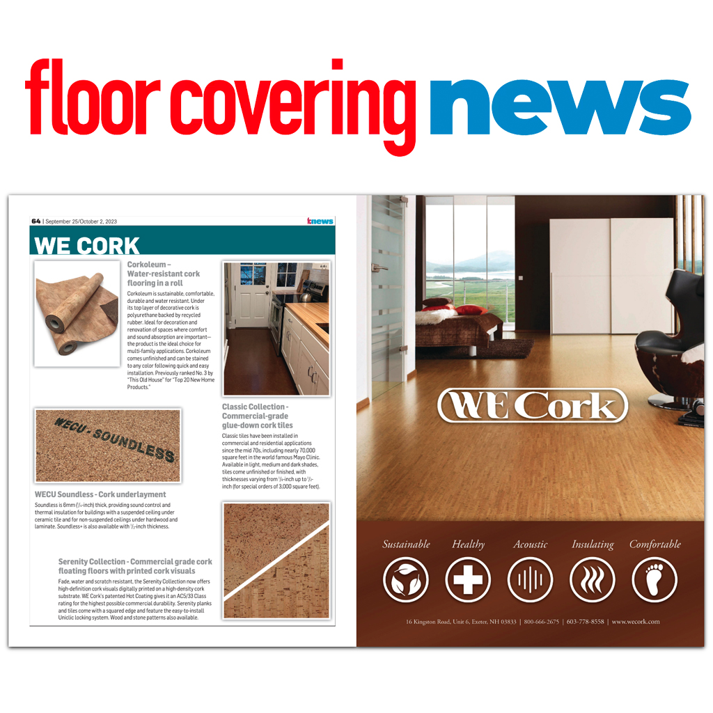 WE Cork (@wecork) on Twitter photo See our highlighted products in the <a href="/fcnewsnet/">Floor Covering News</a> Annual Product Guide '23! reader.mediawiremobile.com/FloorCoveringN… #fcnews #floorcoveringnews #wecork #corkflooring #floatingfloor #gluedownfloor #gluedown #underlayment #flooringdealers #architecturalfloors #designfloors #FCI #nwfa <a href="/Broadlume/">Broadlume</a> See our highlighted products in the <a href="/fcnewsnet/">Floor Covering News</a> Annual Product Guide '23! reader.mediawiremobile.com/FloorCoveringN… #fcnews #floorcoveringnews #wecork #corkflooring #floatingfloor #gluedownfloor #gluedown #underlayment #flooringdealers #architecturalfloors #designfloors #FCI #nwfa <a href="/Broadlume/">Broadlume</a>