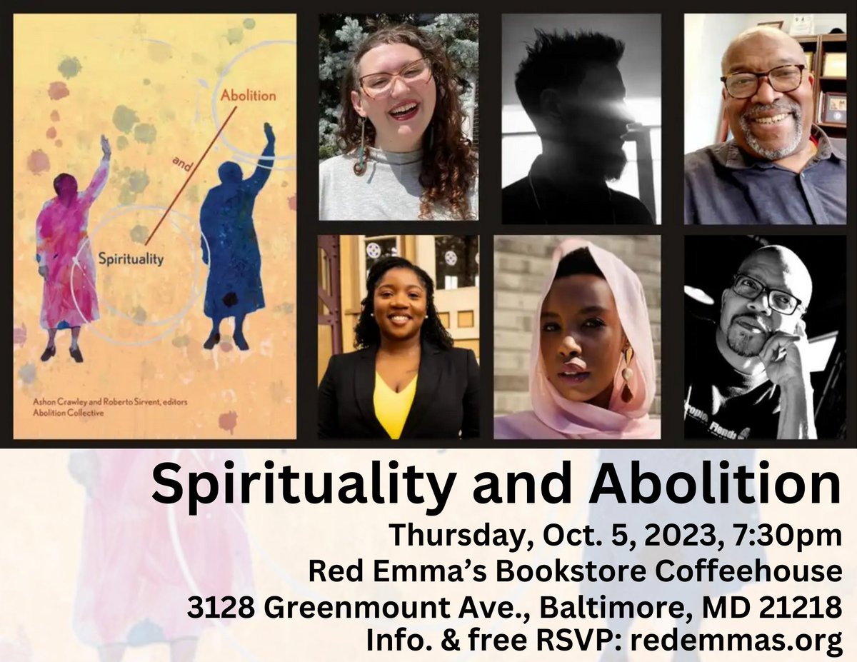 Tonight at @redemmas we discuss how spirituality & faith practices have/continue to fuel the movement for police & prison #abolition. Book: 'Spirituality and Abolition' (@CommonNotions) Panel: @rabbiariana #HeathPearson @Ontheblocdoc @brendanetynes #YasminYonis & me. Join us!