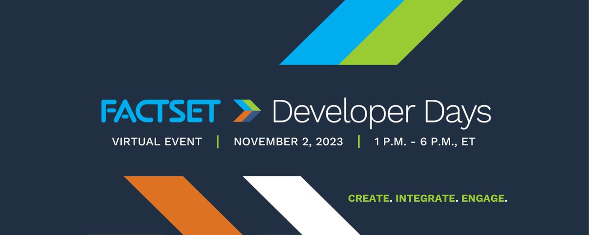 Join us for Developer Days a virtual conference for engineers, developers, and architects building financial workflows. Hear insights from FactSet leaders as we share our perspectives on GenAI, cloud computing, data management, and solution delivery. bit.ly/3RLIG3f