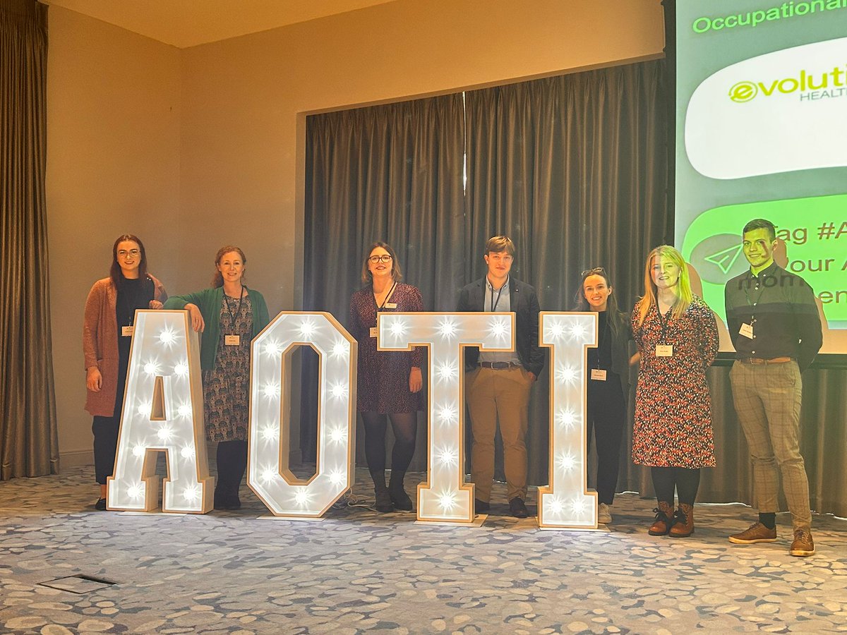 GalwayOT's tweet photo. Great @GalwayOT representation at #AOTI2023 this year. We especially love it when our graduates have the opportunity to present their final year research projects . https://t.co/7kOITcKMKt