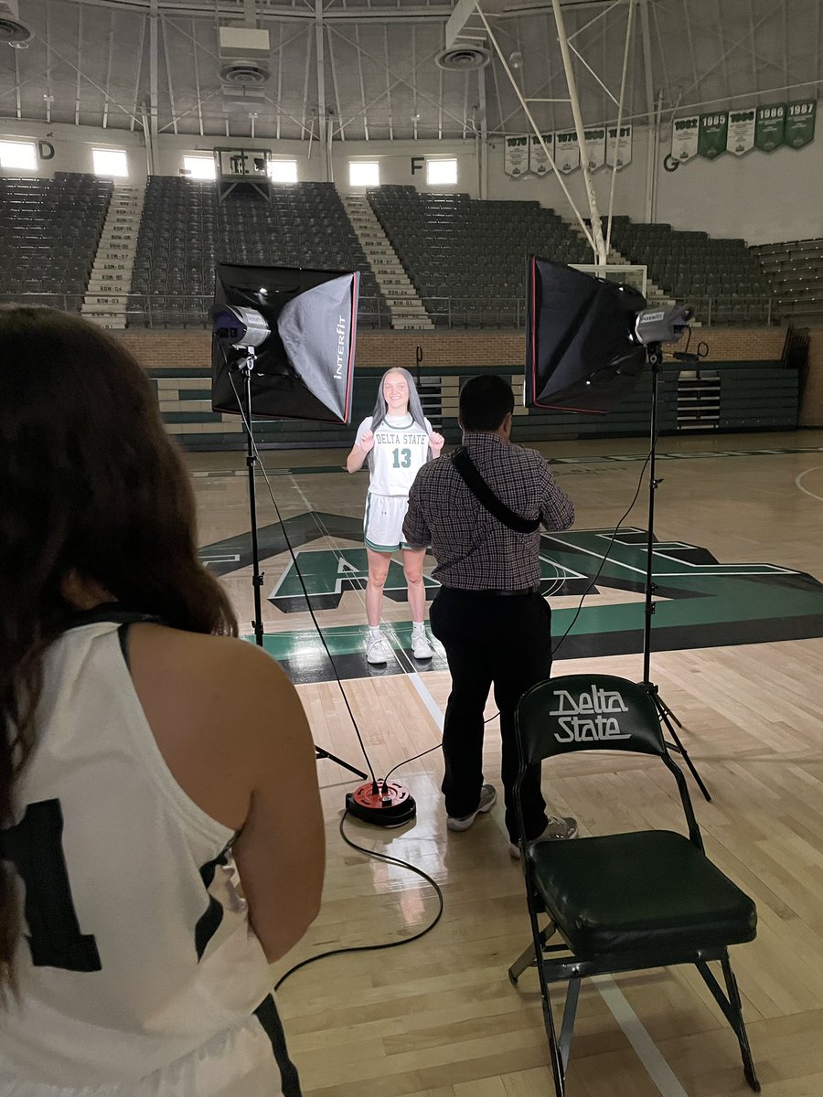 DeltaStateWBB's tweet photo. Check out som behind the scenes shots from media day… https://t.co/58zxv562YI