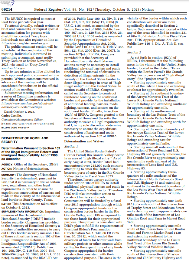 LaikenJordahl's tweet image. Well, it's official. President Biden has waived 26 of our nation's most important environmental laws to rush border wall construction.

They have stripped legal protections from some of the most vulnerable communities &amp;amp; wildlife in the nation to build a useless, medieval wall.