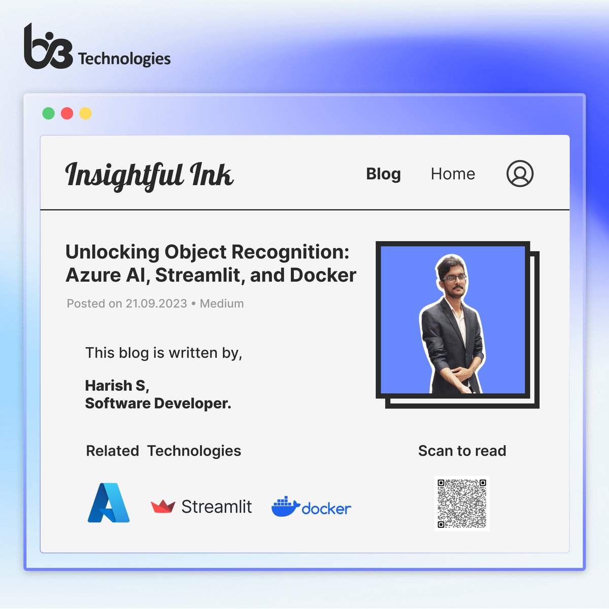 Bi3Technologies's tweet photo. Feeling drained by the complexity of crafting object recognition apps ? Let us introduce you to a blog post by our tech aficionado, Harish, on this enlightening journey.

Read the post here: https://t.co/dkEnTMqa7v

#docker #ArtificialInteligence  #Bi3Technologies https://t.co/cKRWrGU6Mm