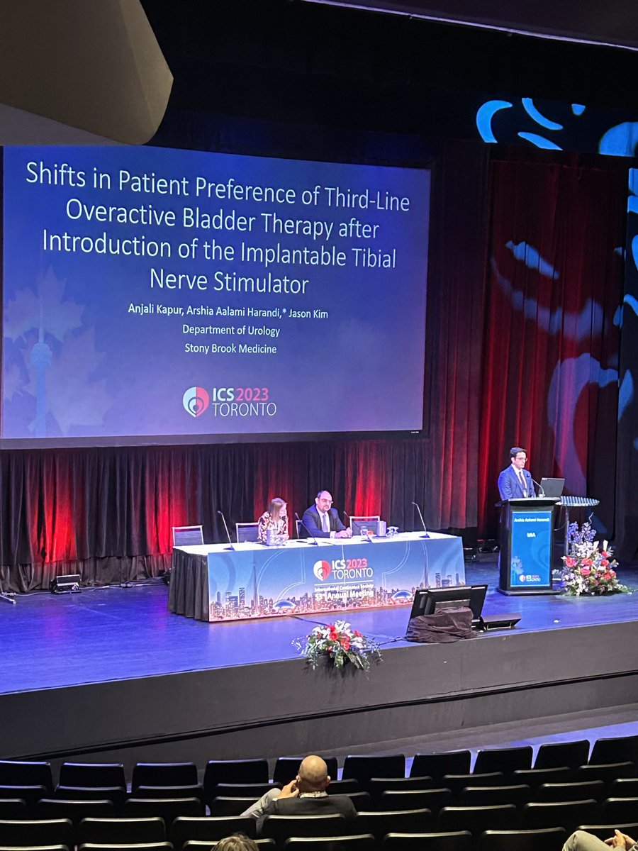 <a href="/SBUrology/">Stony Brook Urology</a> was well represented at #ICSMeeting in Toronto.  Great job <a href="/AalamiArshia/">Arshia Aalami</a> presenting our data regarding patient preference for implantable tibial nerve stimulators!