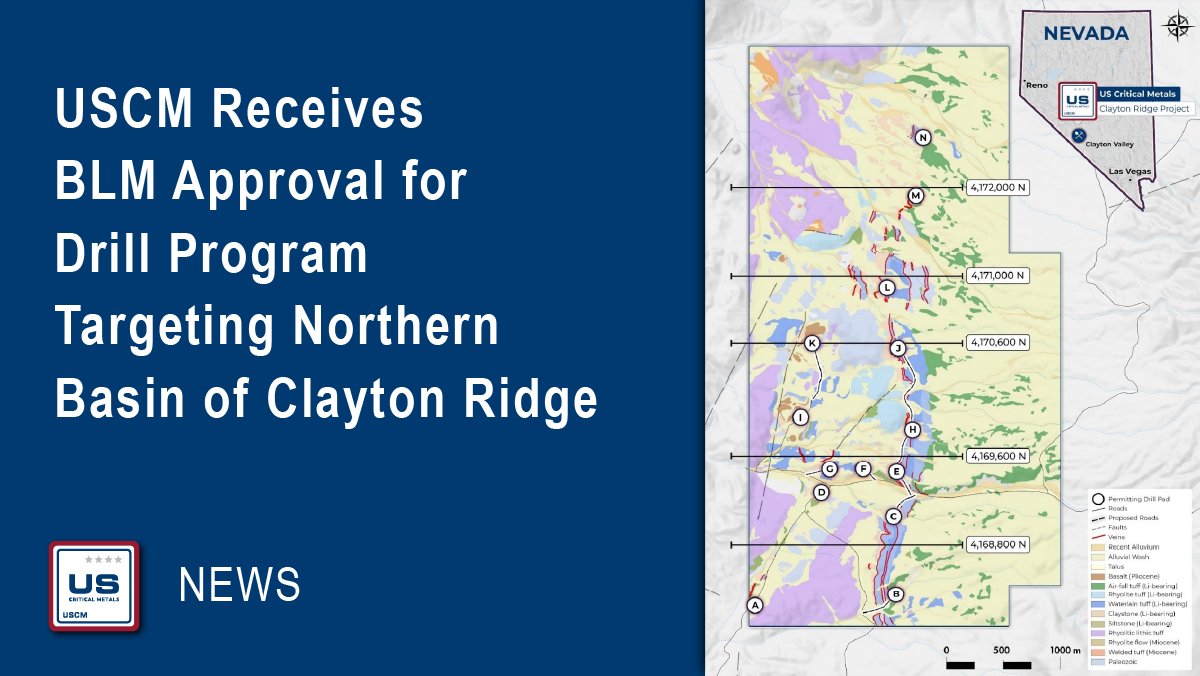 #USCM News - USCM Receives BLM Approval for Drill Program Targeting Northern Basin of Clayton Ridge

uscmcorp.com/uscm-enters-in…

$USCM.C #USCM #CSE #lithium #lithiummining #nevada #lithiumexploration #lithiumnews
