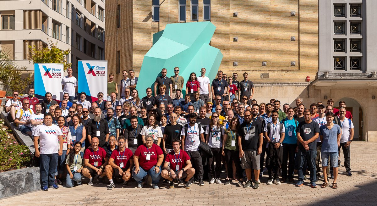Plone Conference 2023 group photo! 
<a href="/ploneconf/">Plone Conference 2025</a> <a href="/plone/">Plone CMS</a>
You can find the originals in drive.google.com/drive/folders/…
#ploneconf2023 #plone #ploneconf #photo #opensource #cms #eibar