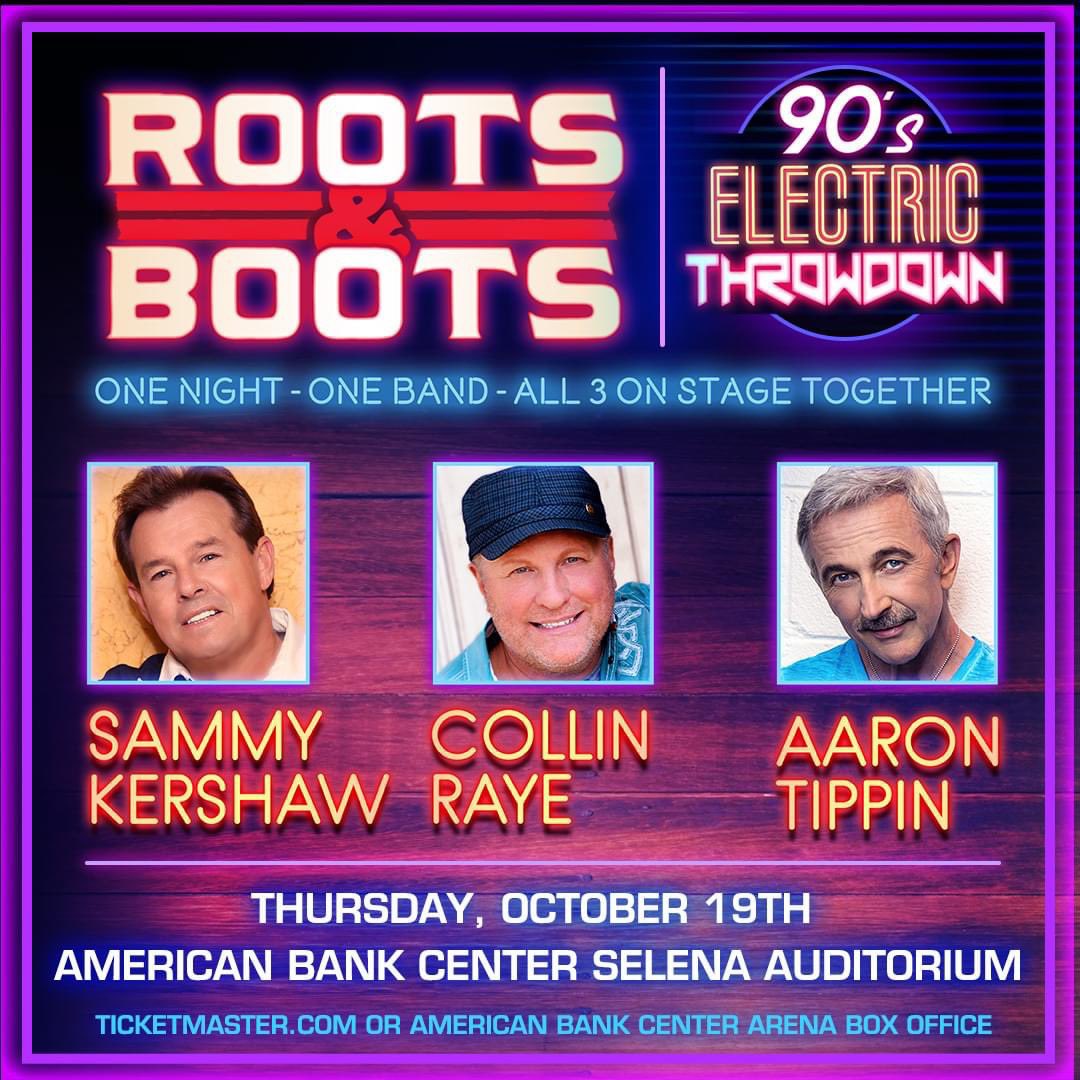 The Roots & Boots 90's Electric Throwdown Tour is coming to @AmericanBankCtr in Corpus Christi, TX on Thursday, October 19th! 🎟: bit.ly/RootsnBoots_CC